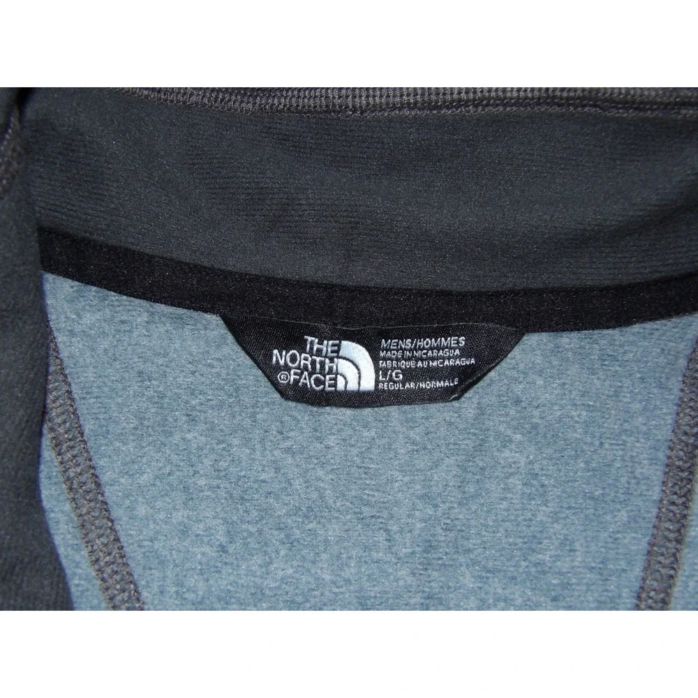 The North Face 100% Polyester Gray Pull Over 1/4 Zip Athletic Jacket Men's Large